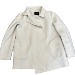 Theory Sileena Winsome  Open Coat Women Cream - Petite Cashmere Wool (Read Desc)